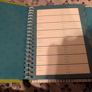Teal and Cream Address Book